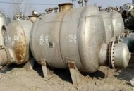 二手不锈钢再沸器 釜体8立方卧式14个厚 配套12米500型塔节